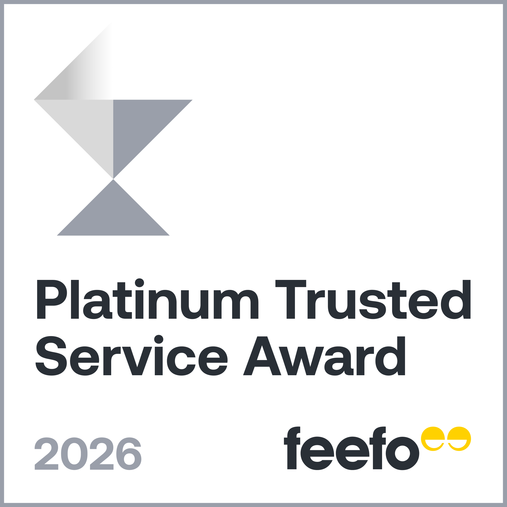 Feefo Trusted Service Award 2026