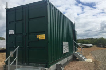 Storing equipment on site for renewable energy installations width=