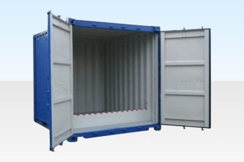 For Sale - 10ft Bunded Chemical Storage Container. Raised Floor. Doors Open