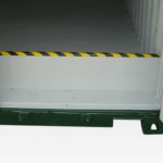 Close up view. Inside 40ft Raised Bunded Storage Container