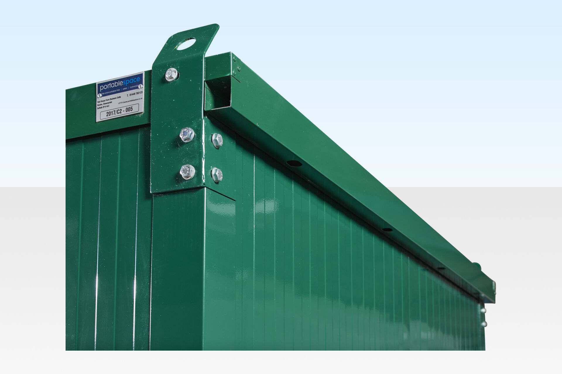 Corner Detail on 2m Flatpacked cabin