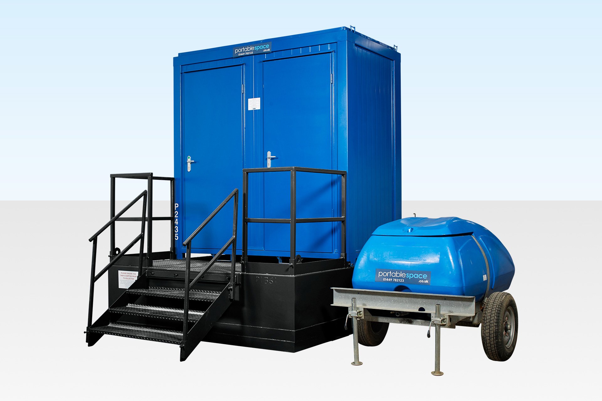 177-Double-Mains-on-Tank-With-Bowser-Blue2 Double mains toilet on waste tank showing bowser