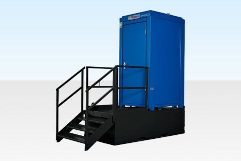 Waste tank for single mains toilet