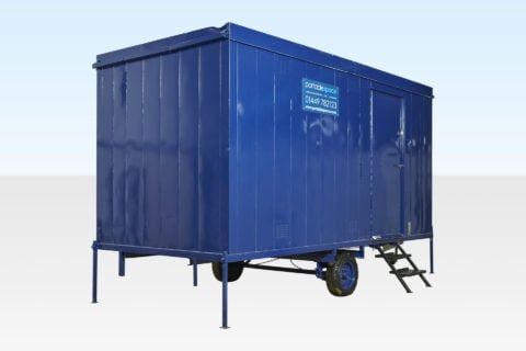 Exterior mobile steel cabin