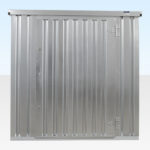 Front view of Flat Pack Storage Container. Assembled