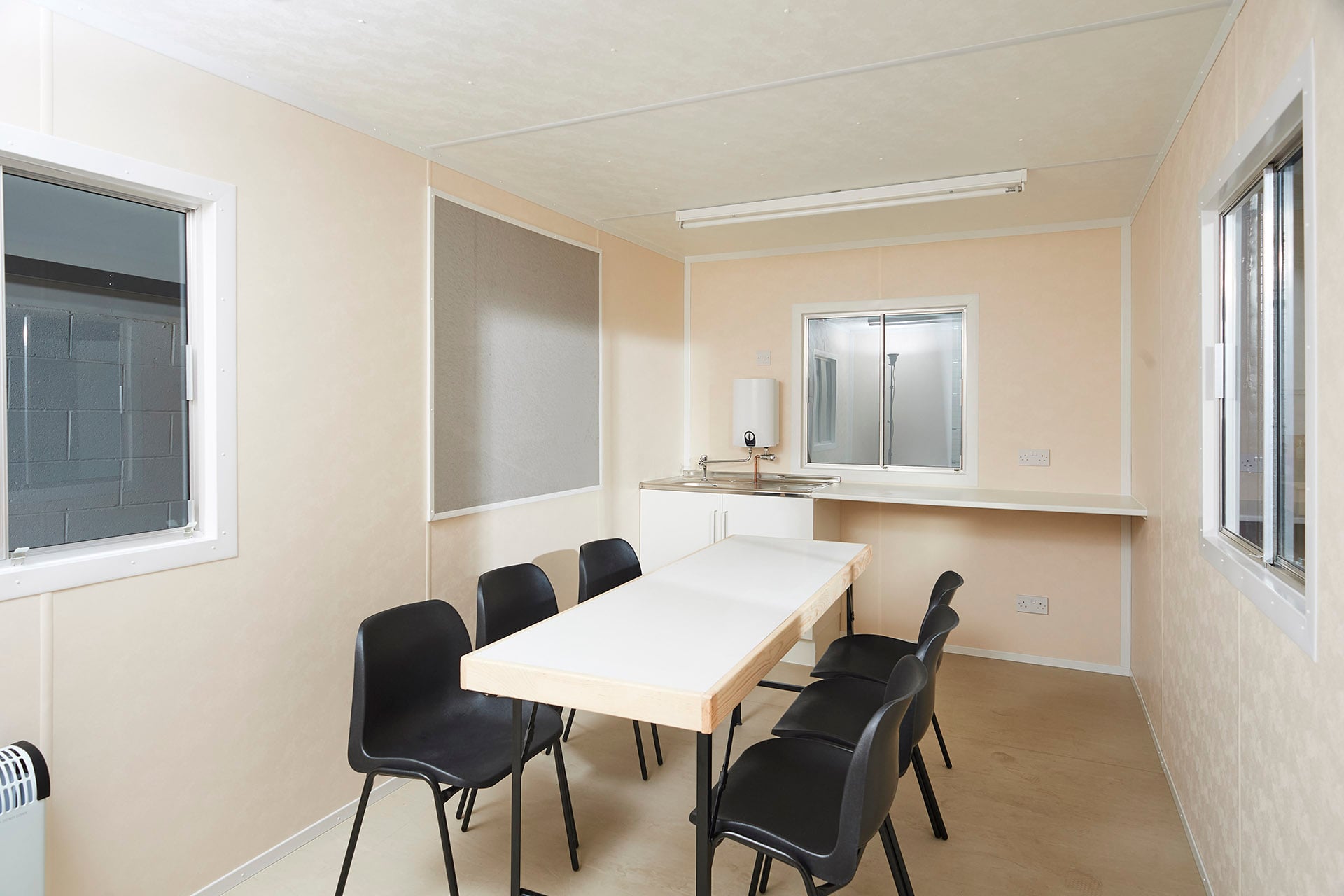 32ft steel anti vandal canteen cabin for hire Secure