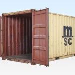 cheap 20ft container for hire. Side profile.