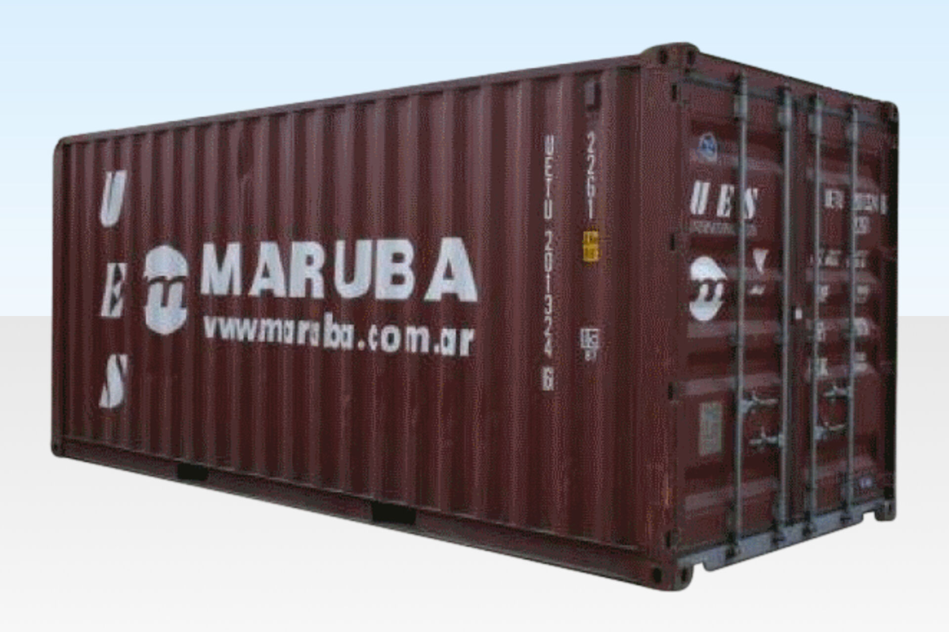 375 - Grade A 20ft Angle External view of Used Grade A Shipping Container