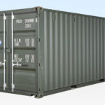 20ft Shipping Container (New)- Green RAL 6007 - Exterior