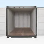 20ft Shipping Container - End View - Doors Open