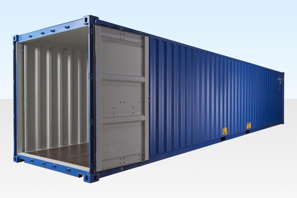 New 40ft Container - Doors Fully Open