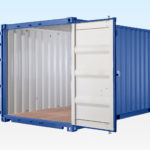 Profile View of 20ft Shipping Container - Doors Open