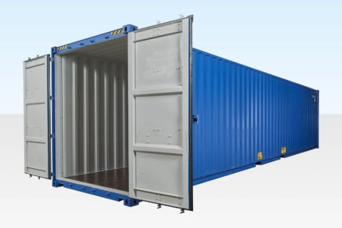 40ft x 8ft (9ft 6") One trip high cube shipping container bl