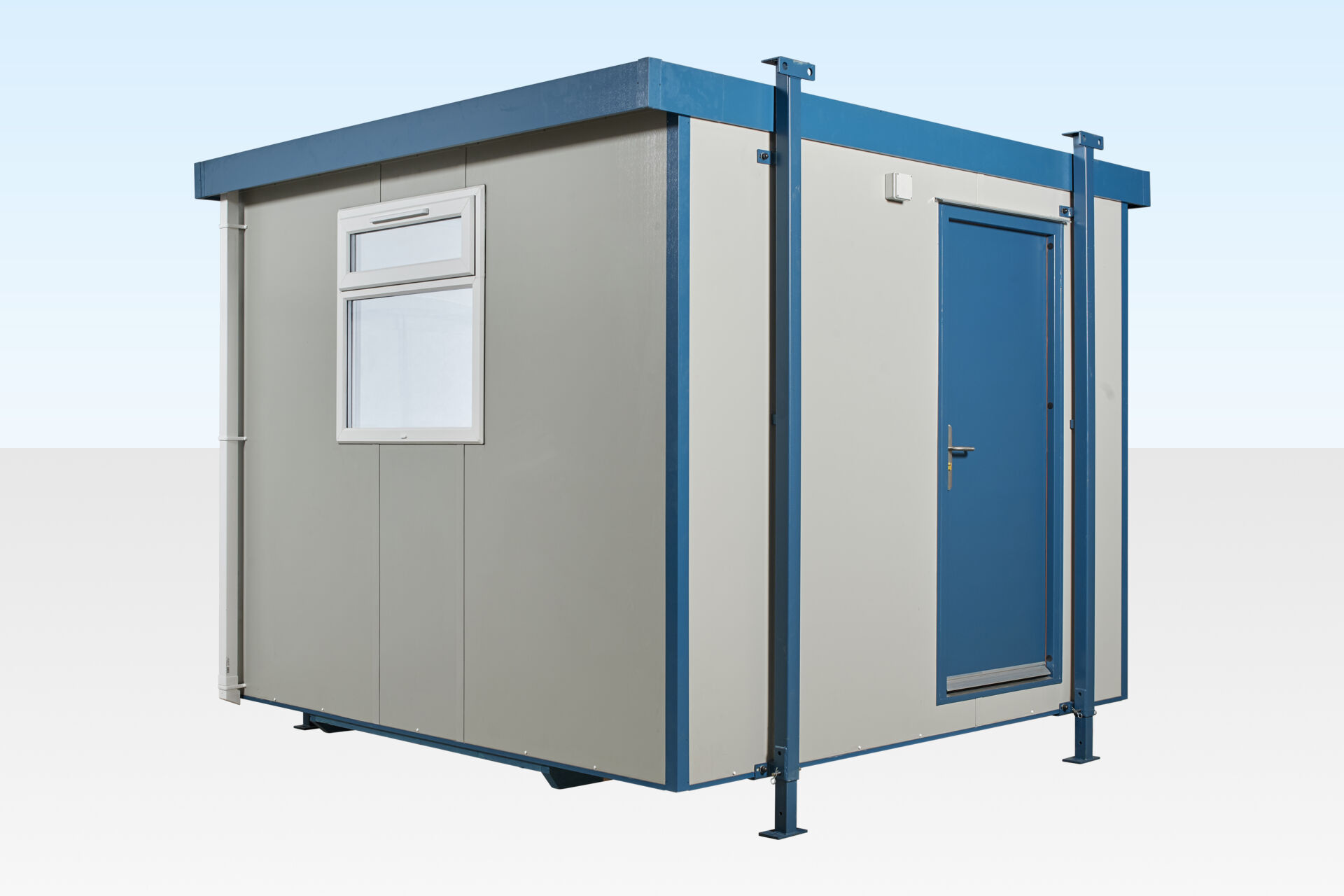 703 - 10x10 Standard Jack Leg door closed Small 10ft Site Cabin