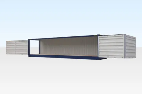 For Sale - 40ft Open-Sided High Cube Shipping Container. Side and End Doors Open.