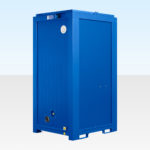 Rear view single site toilet unit