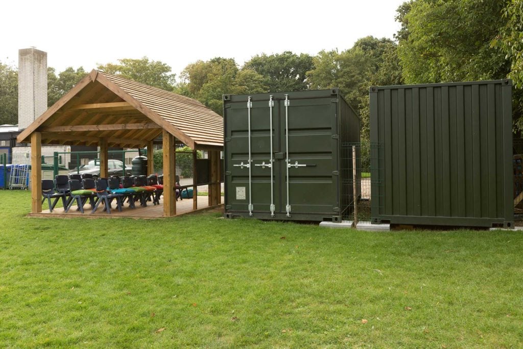 Shipping Container for Extra Storage Suffolk School Portable Space