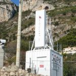 Converted shipping container for housing radar installation