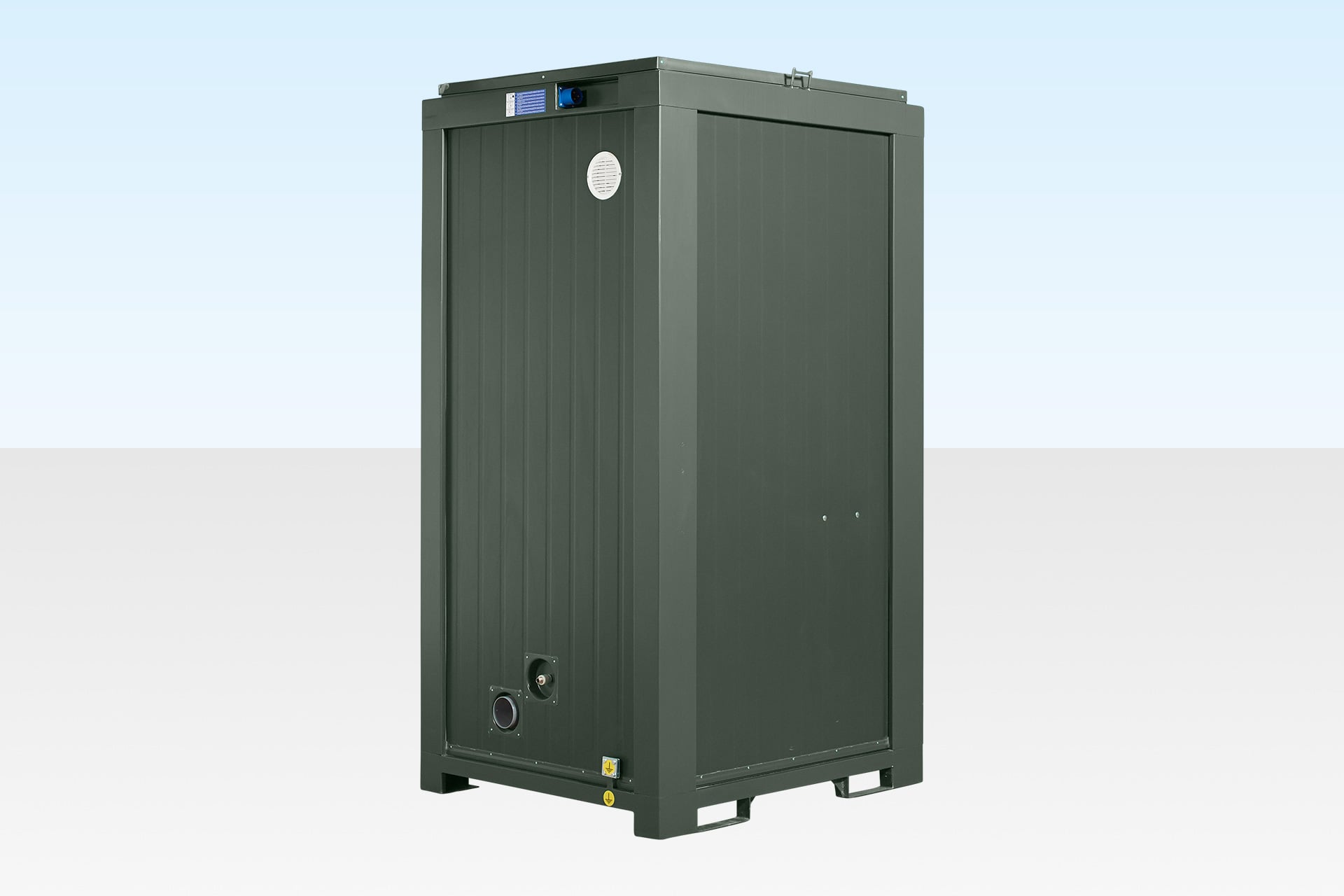 Site Toilet for Sale Single Mains Bottle Green (RAL6007) Portable Space