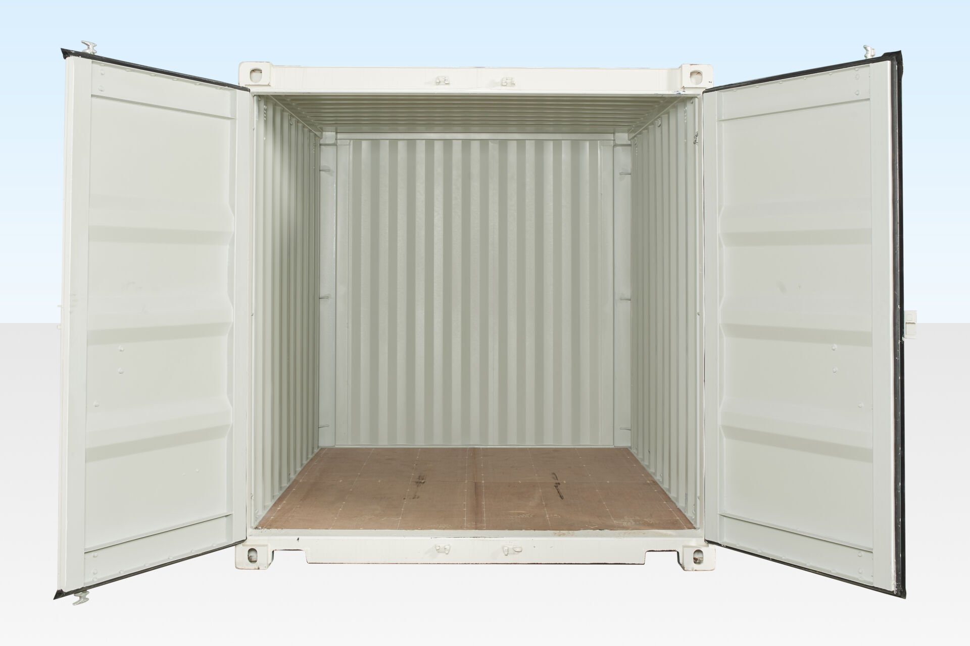 10ft Shipping Container for Sale (White RAL 9003) Portable Space