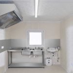 Interior of 32ft site kitchen/canteen unit