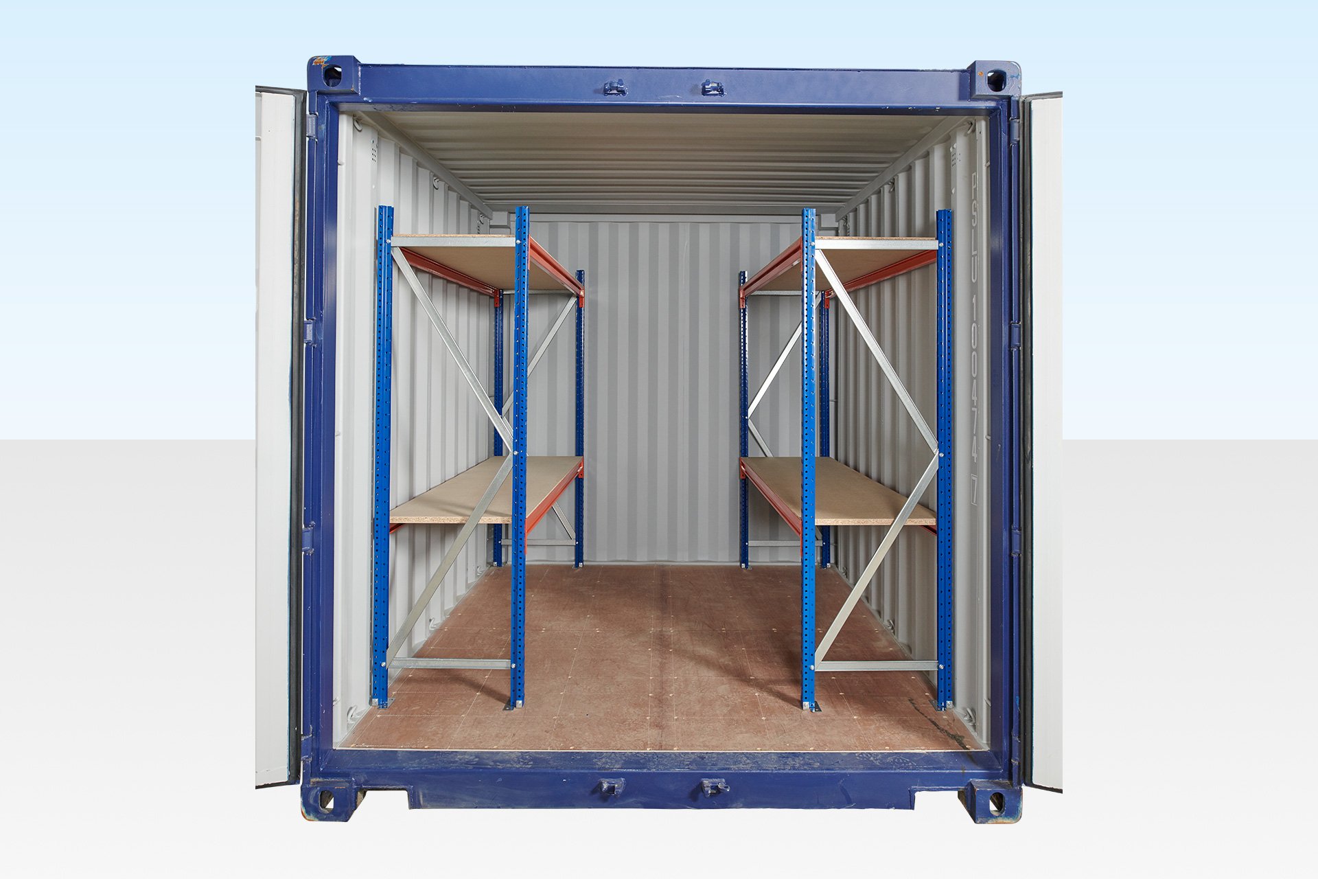 Shipping Container Racking 2 Tier Single Bay Portable Space