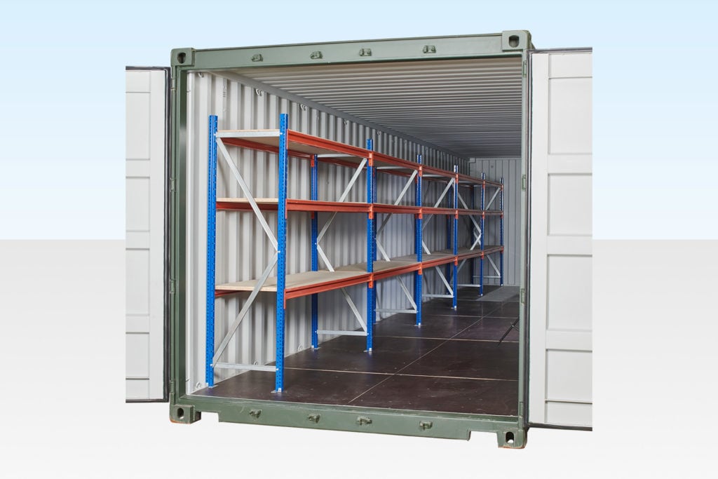 40ft Container Racking Kit - Three Tier - Portable Space