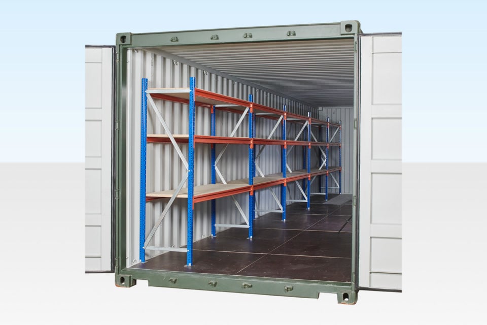 40ft Container Racking Kit - Three Tier - Portable Space