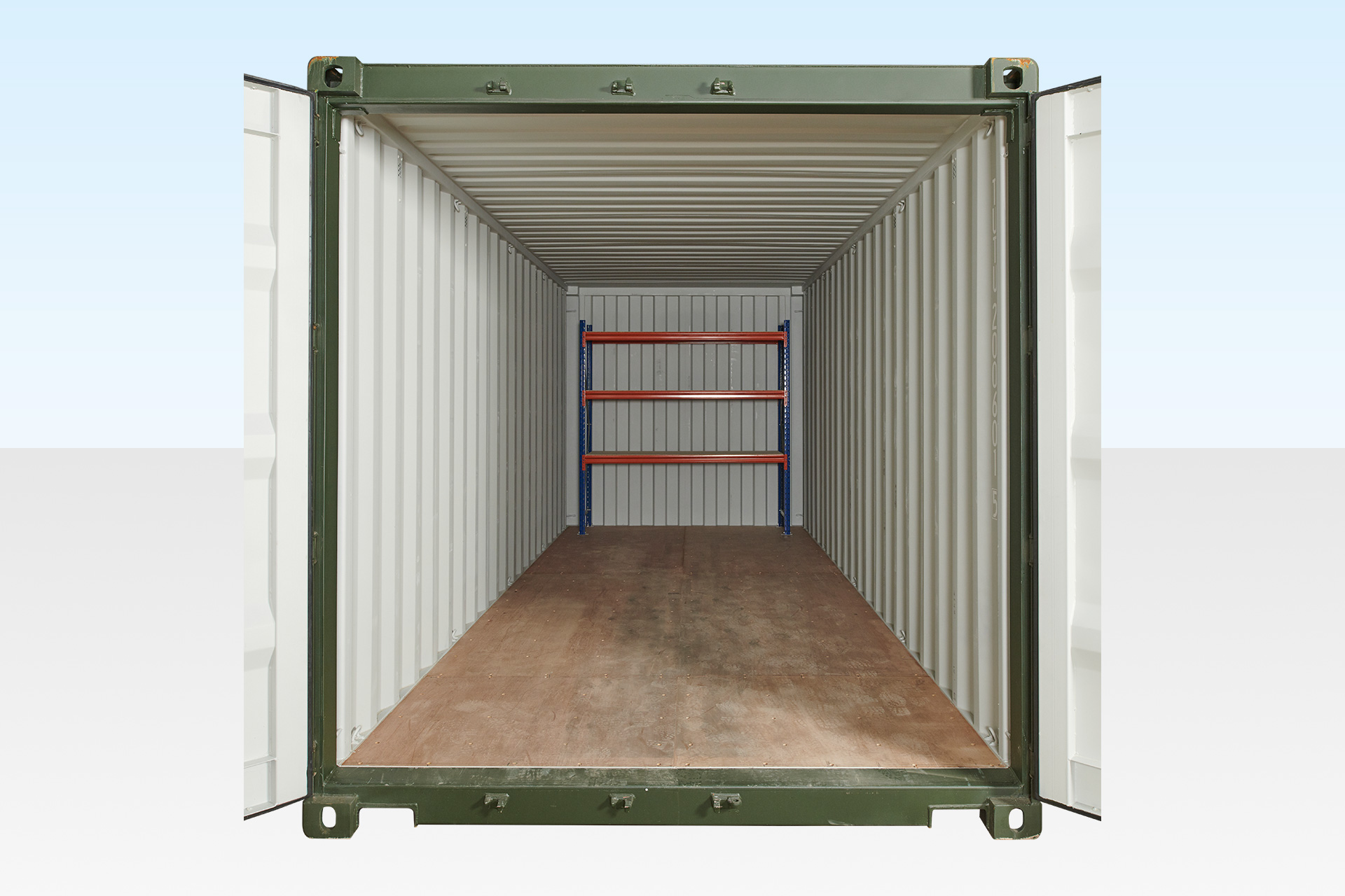 Heavy Duty Container Racking Kit Three Tier Rear of Container
