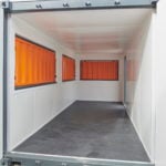 Interior of 20ft shipping container cafe