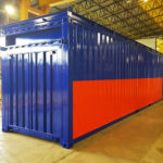 Converted container used for exhibitions