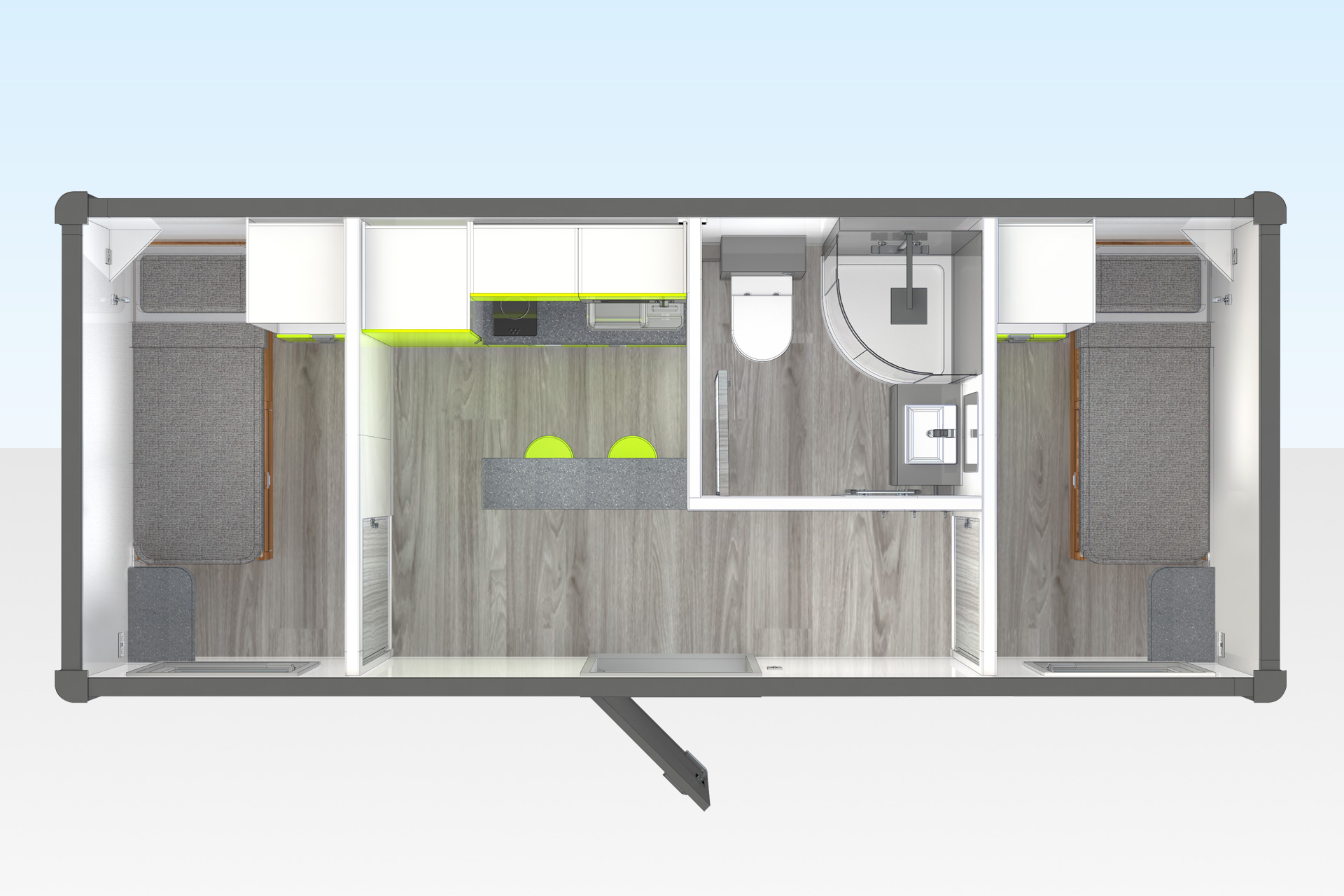 Twin Bed Sleeper Cabin