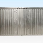 Side by Side Linked Flat Pack Container Doors Closed