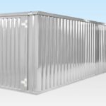 End on end linked flatpack containers - galvanised