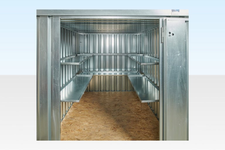 Flat Pack Container Store Shelving for Sale UK Portable Space