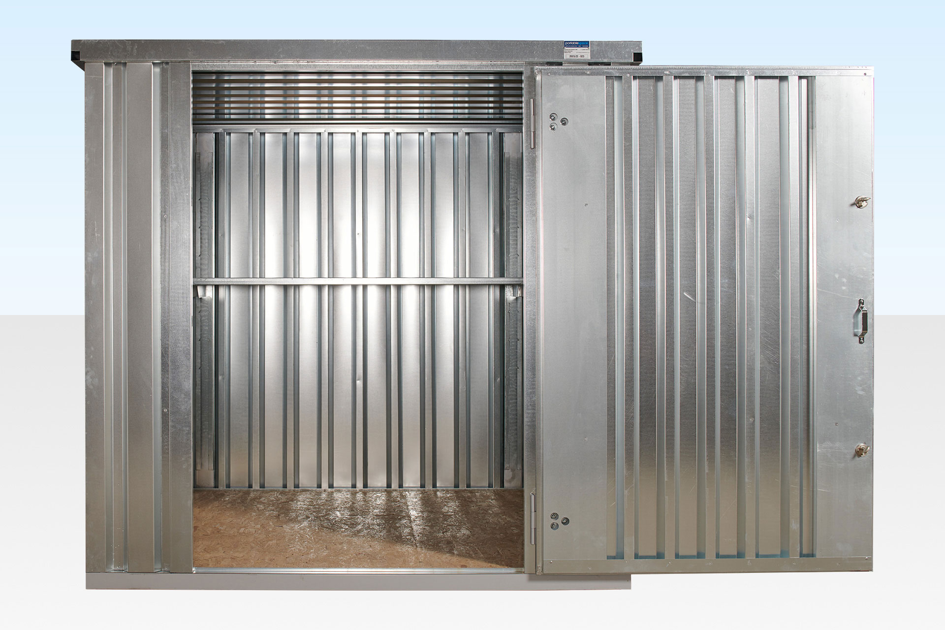 1274-flat-pack-shelving-rear-single-tier Rear Shelf for a 2m Flat Pack Container