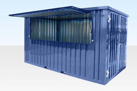 Flat Pack Container with Hatch
