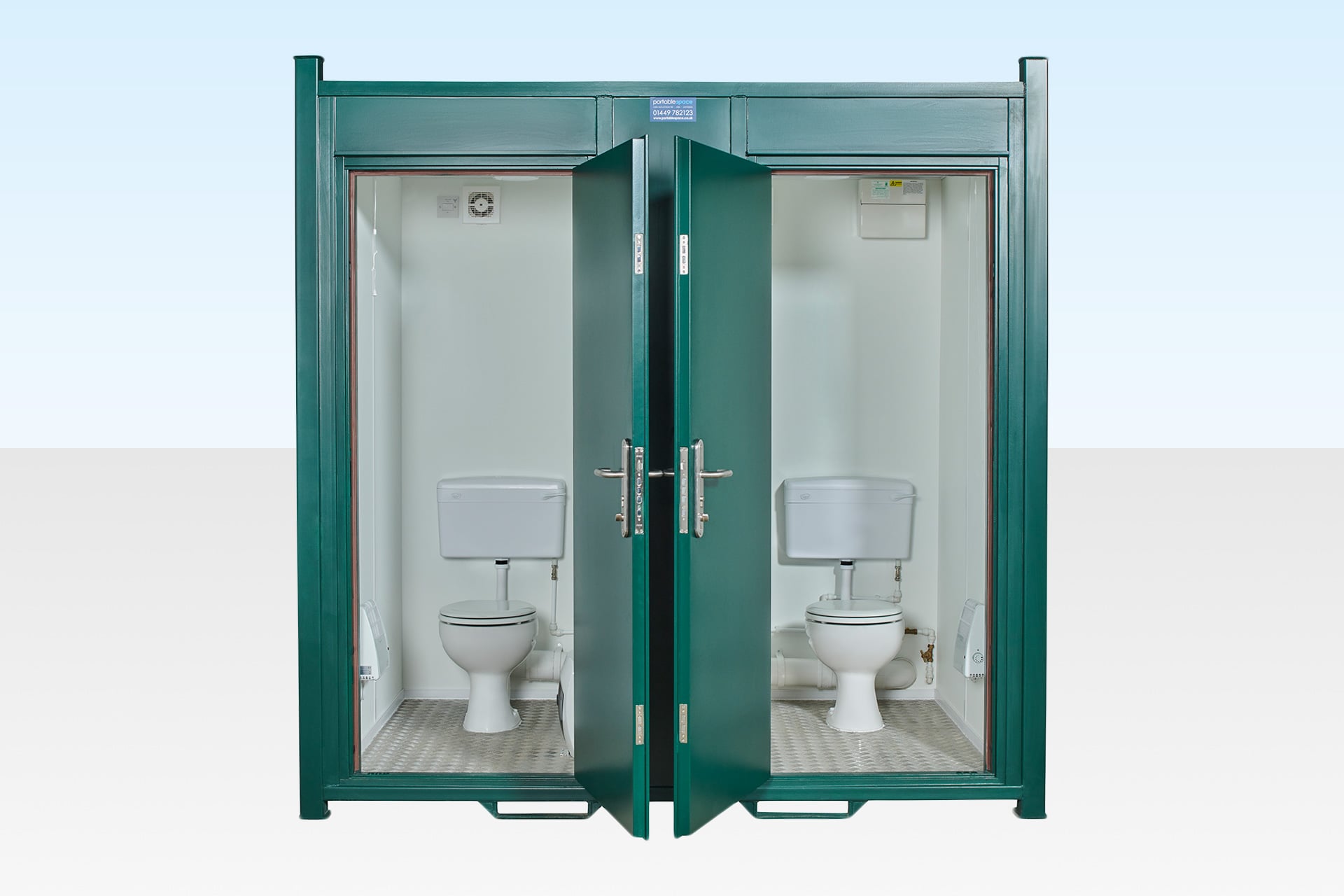 Steel AV Twin (1+1) Toilet for Sale in the UK | Portable Space