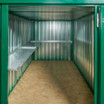 Shelving for 4m flat pack store - side & rear