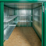 Two-tier shelving side & rear for 4m flatpack containre