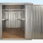 End Linked Flat Pack Shelving Both Sides Single Tier