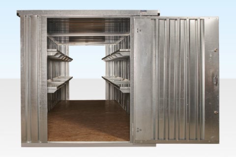 Shelving for 6m Flat Pack Containers