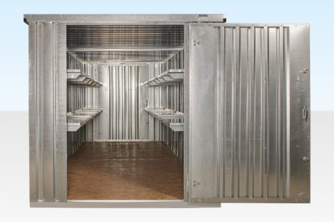Shelving for 8m Flat Pack Containers