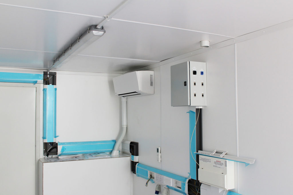 Electrics fitted for bespoke container conversion