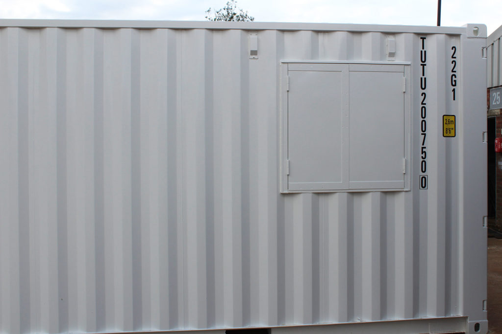 Bespoke secure window access container conversion
