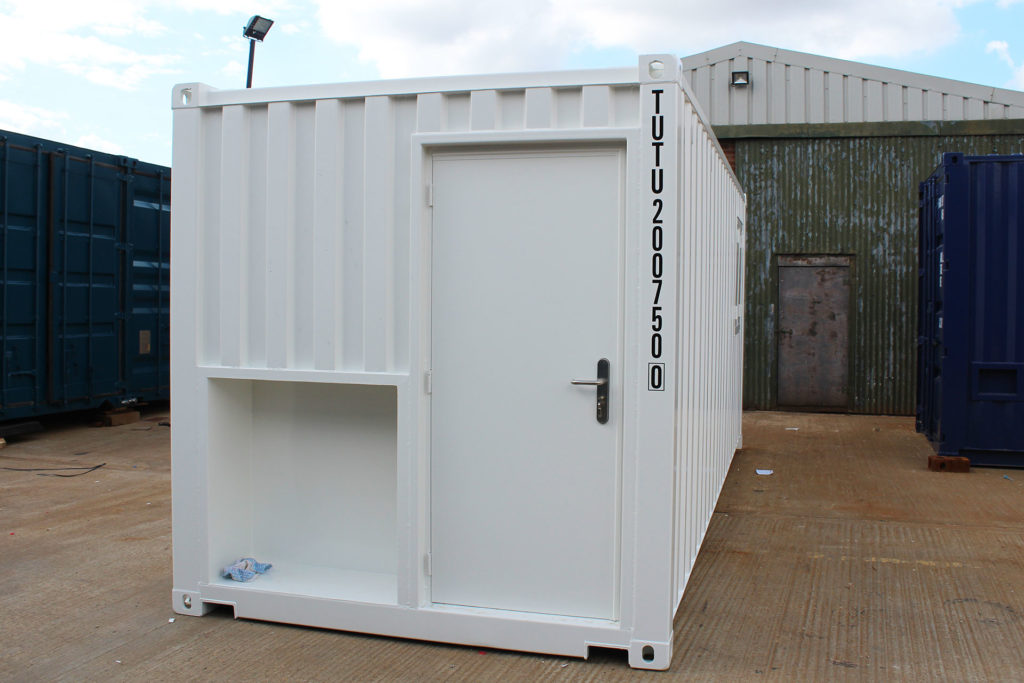 pedestrian door container conversion
