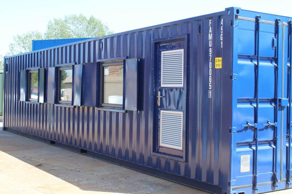 Container converted for motor sports