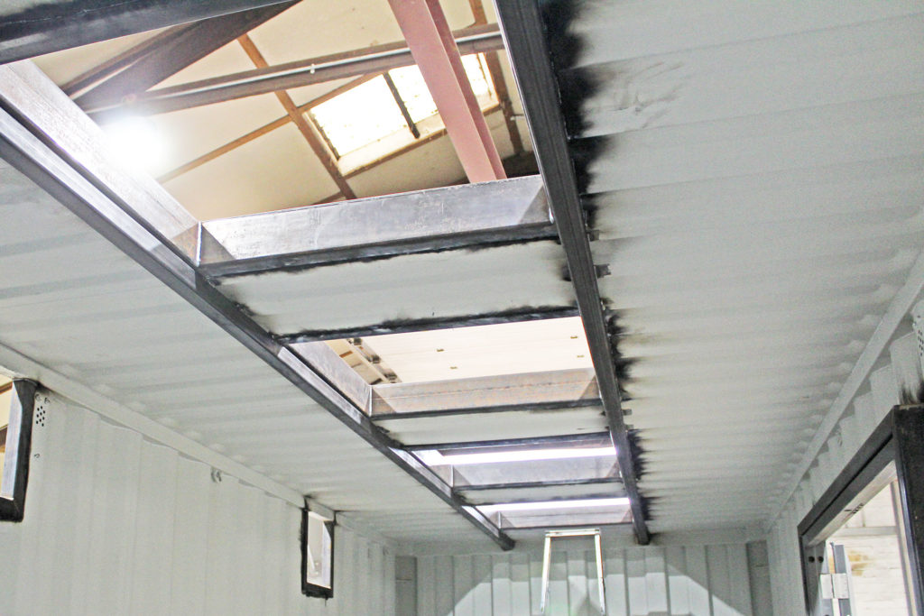 customised roof container conversion