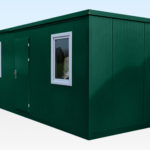 End view of 6.5m Flat Pack Office
