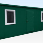 Flat Pack Office showing 2 windows and door